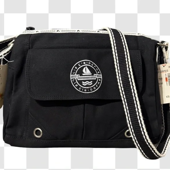 Liz Claiborne Black Crossbody Tote Bag 
Accessories Bag / Mens Messenger Bag - Picture 3 of 8